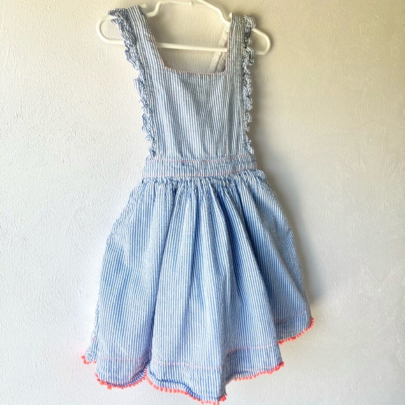 Mini Boden Seersucker Pinafore Dress Size 4-5 - Picture 4 of 12